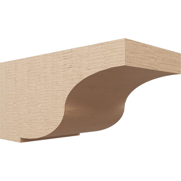 Ekena Millwork 8"W x 16"D x 8"H Wide Van Buren Rough Cedar Woodgrain TimberThane Corbel, Primed Tan CORUR08X16X08VANRCPR - main
